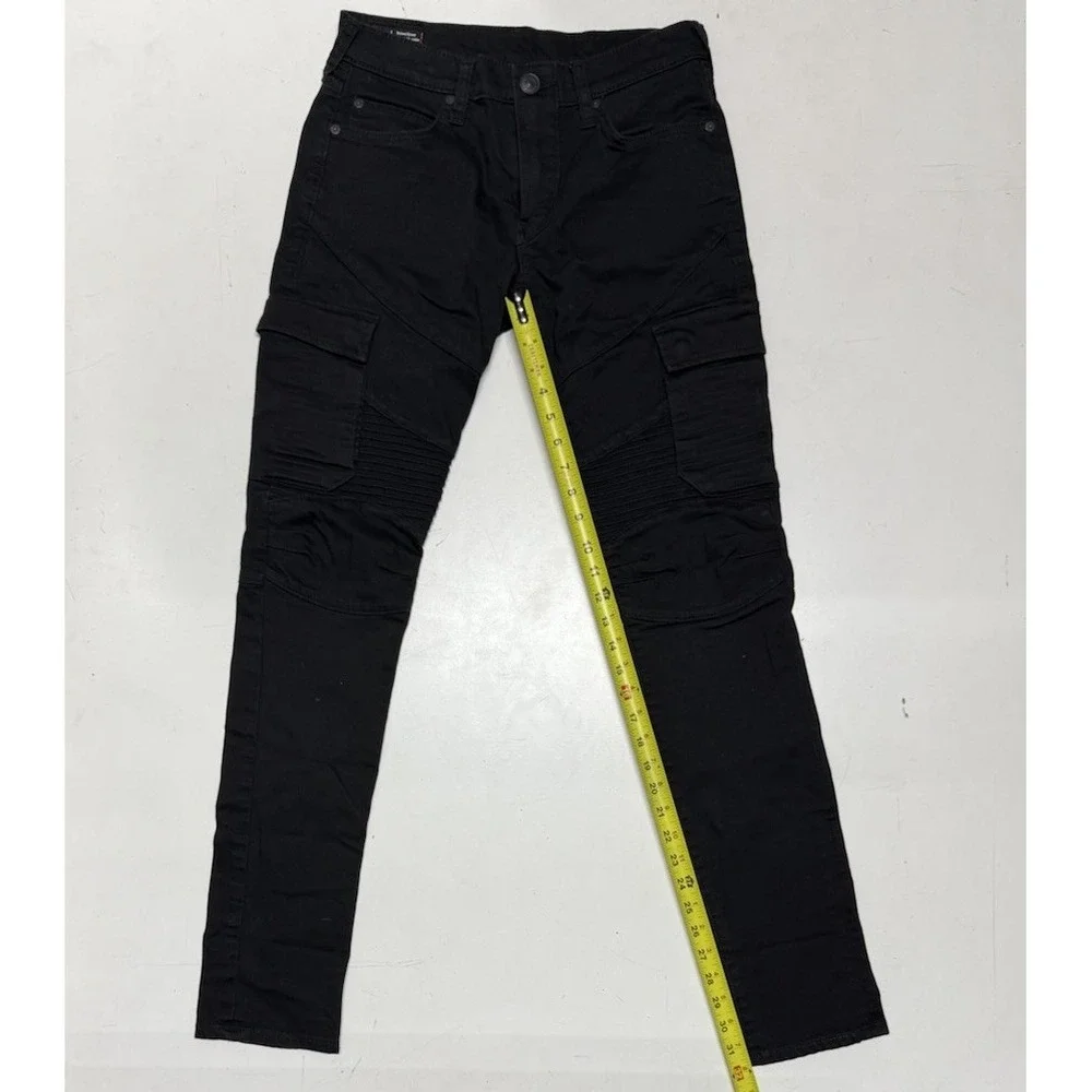 True‎ Religion Jeans Rocco Relaxed Skinny Mens Size 29x32 Black Cargo Moto
